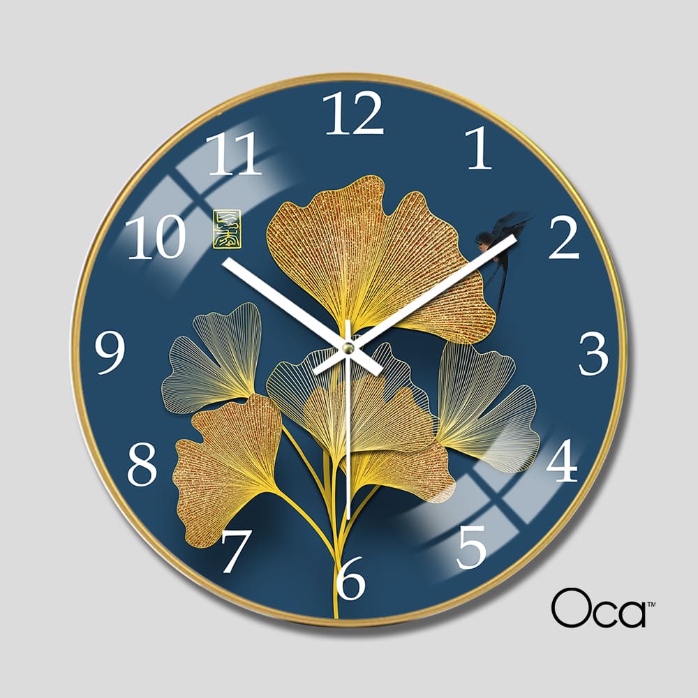 Đồng hồ lá nghệ thuật | Tráng gương | Mã D0003 | Oca