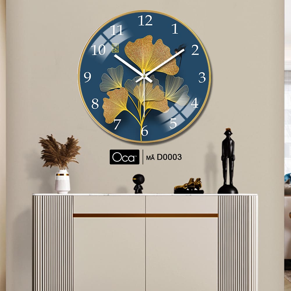 Đồng hồ lá nghệ thuật | Tráng gương | Mã D0003 | Oca - Ảnh 2