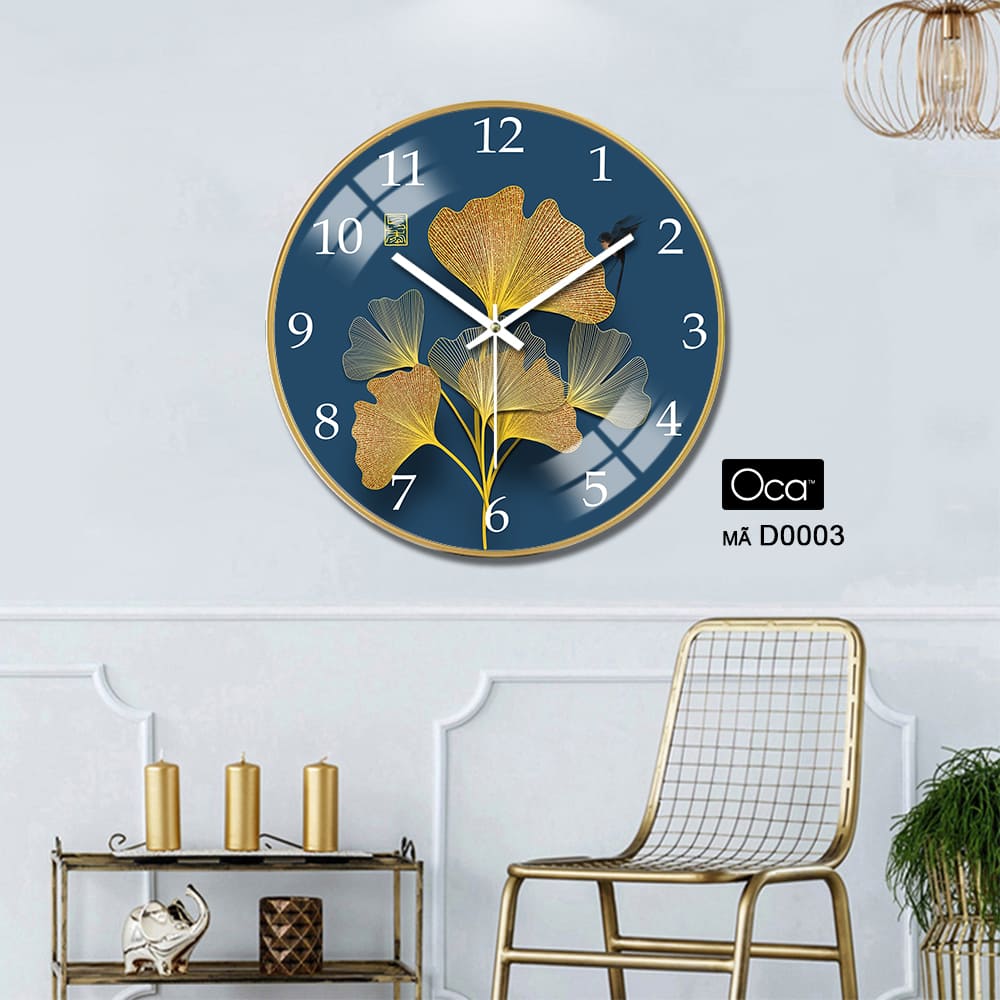 Đồng hồ lá nghệ thuật | Tráng gương | Mã D0003 | Oca - Ảnh 3
