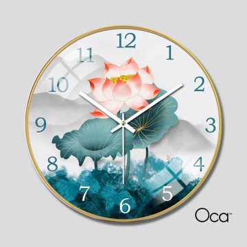 Đồng hồ hoa sen | Tráng gương | Mã D0004 | Oca