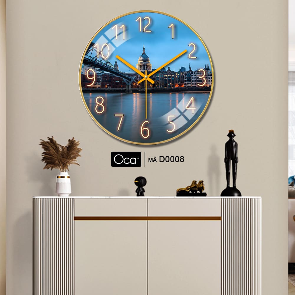 Đồng hồ chiều hoa lệ | Tráng gương | Mã D0008 | Oca - Ảnh 3