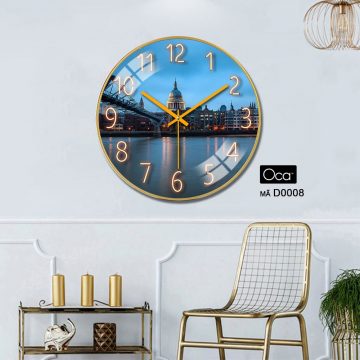 Alternative view of Đồng hồ chiều hoa lệ | Tráng gương | Mã D0008 | Oca