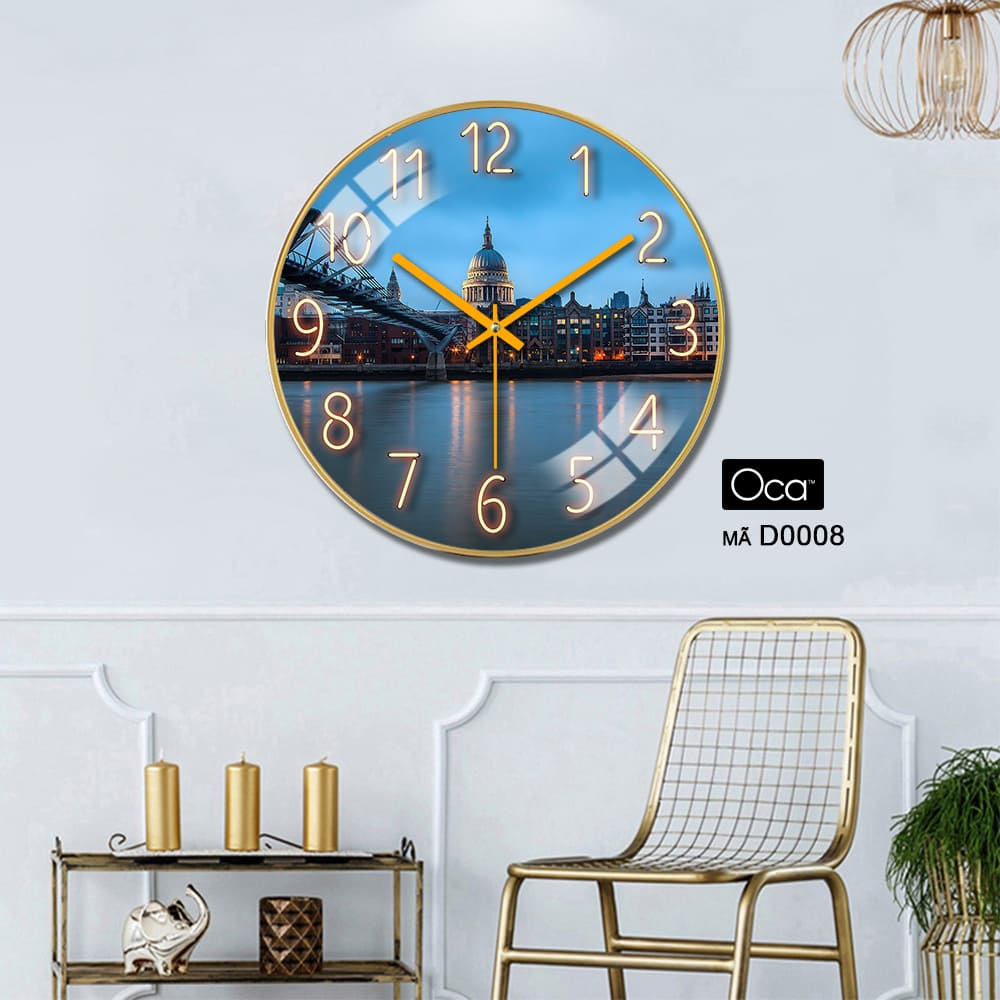 Đồng hồ chiều hoa lệ | Tráng gương | Mã D0008 | Oca - Ảnh 2