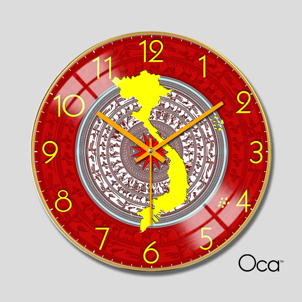 Đồng hồ bản đồ Việt Nam | Tráng gương | Mã D0013 | Oca