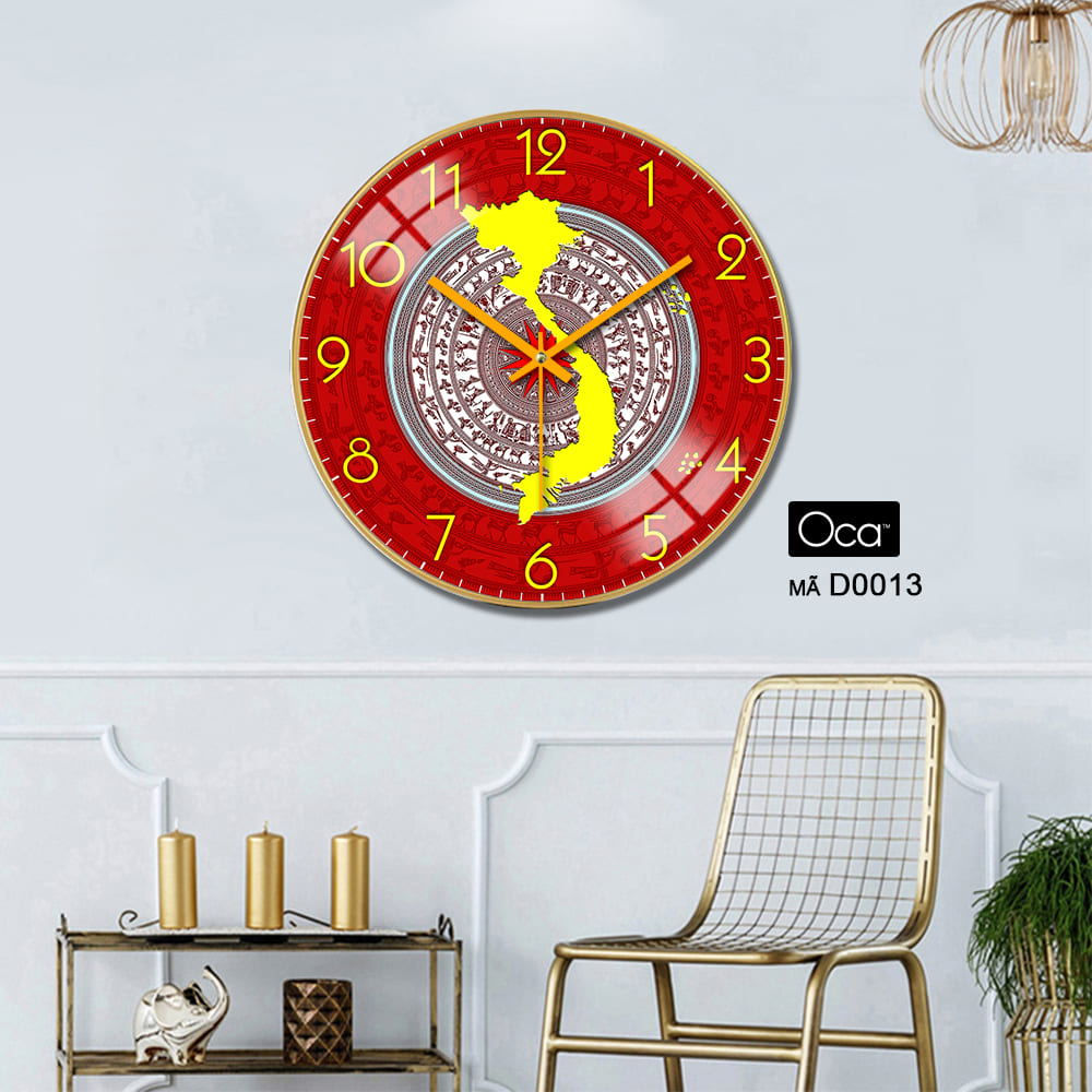 Đồng hồ bản đồ Việt Nam | Tráng gương | Mã D0013 | Oca - Ảnh 3