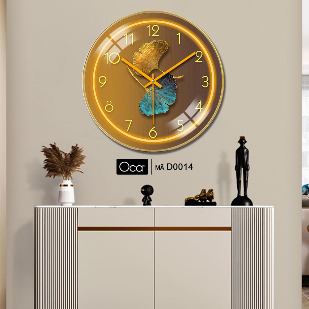 Đồng hồ lá nghệ thuật | Tráng gương | Mã D0014 | Oca - Ảnh 4