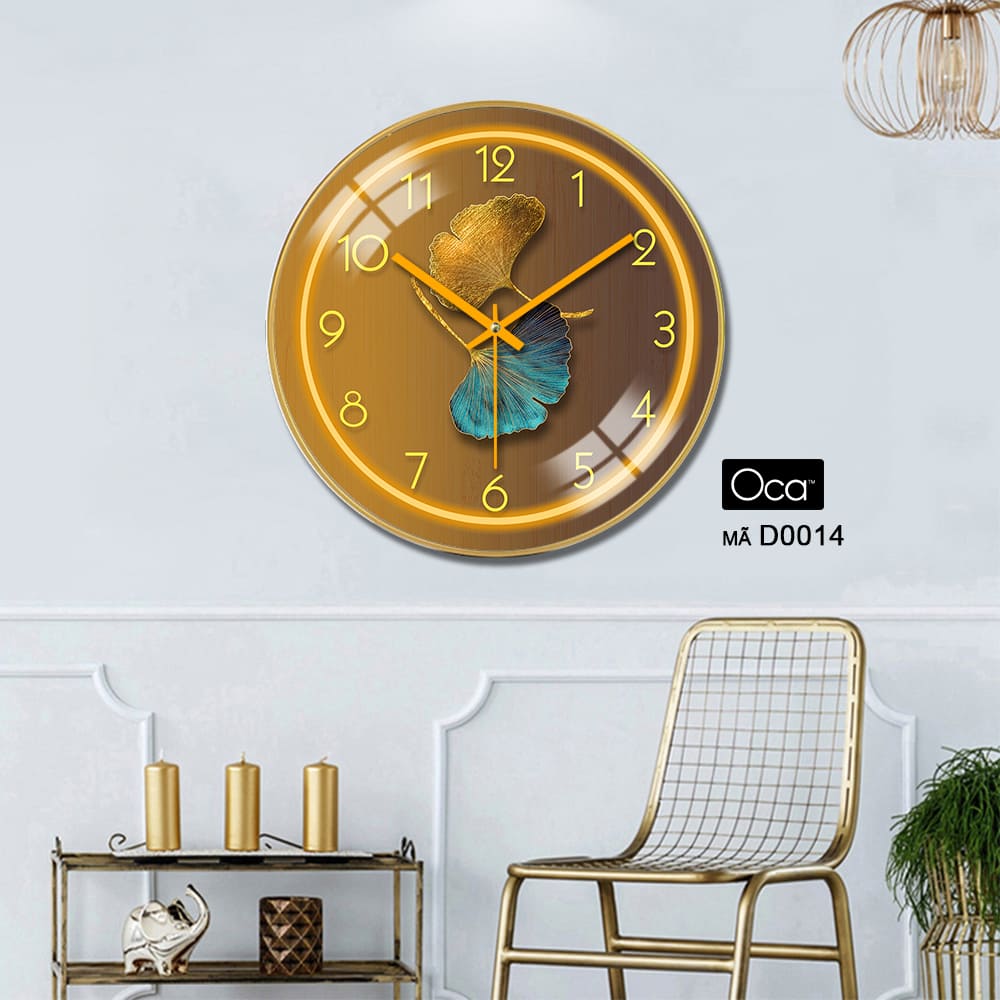 Đồng hồ lá nghệ thuật | Tráng gương | Mã D0014 | Oca - Ảnh 3