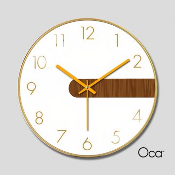 Đồng hồ họa tiết vân gỗ | Tráng gương | Mã D0025 | Oca