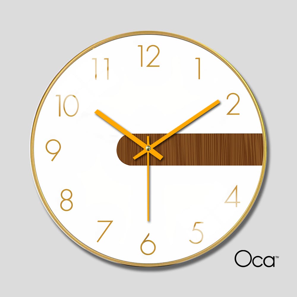 Đồng hồ họa tiết vân gỗ | Tráng gương | Mã D0025 | Oca
