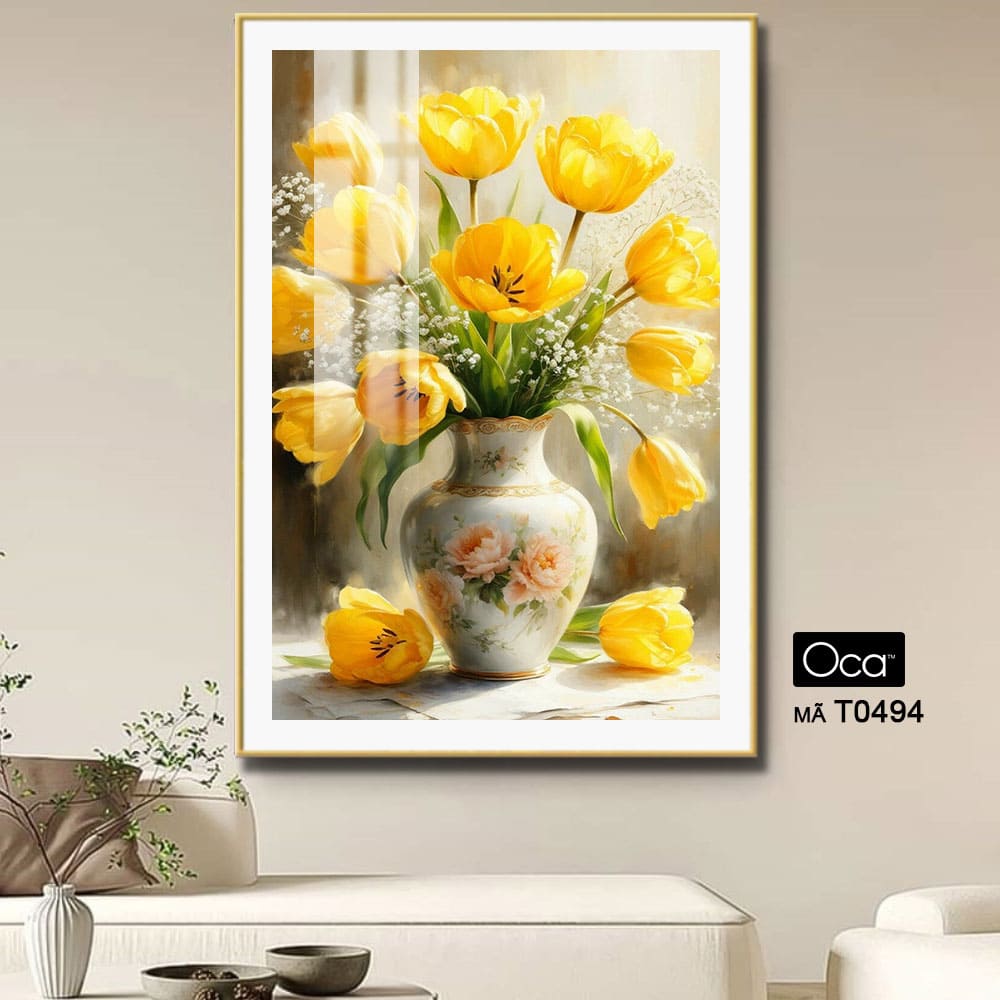 Bình hoa ly vàng | Mã T0494 | Oca - Ảnh 2