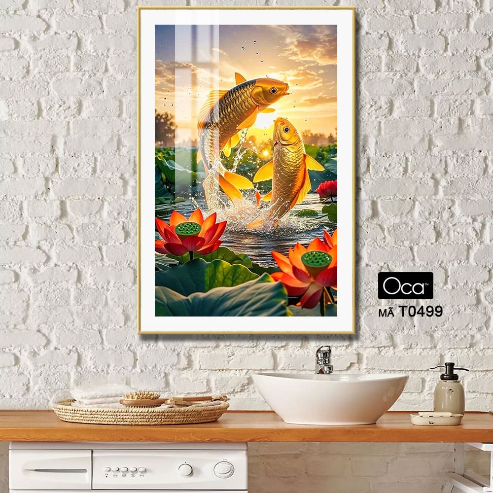 Đôi cá chép trong đầm | Mã T0499 | Oca - Ảnh 2