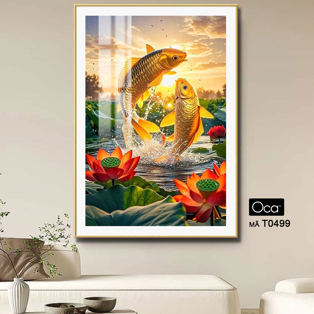Đôi cá chép trong đầm | Mã T0499 | Oca - Ảnh 4