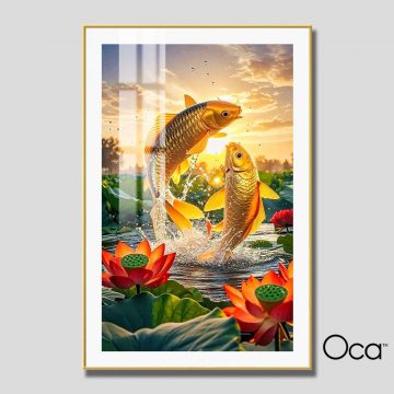 Đôi cá chép trong đầm | Mã T0499 | Oca