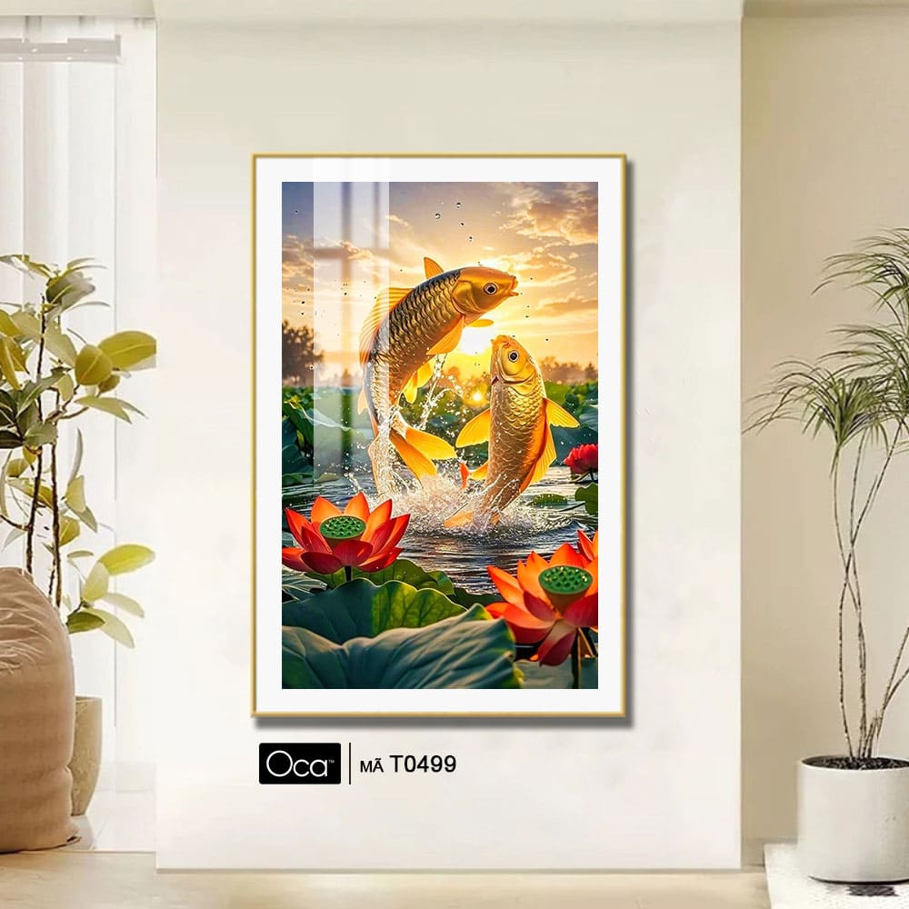 Đôi cá chép trong đầm | Mã T0499 | Oca - Ảnh 3