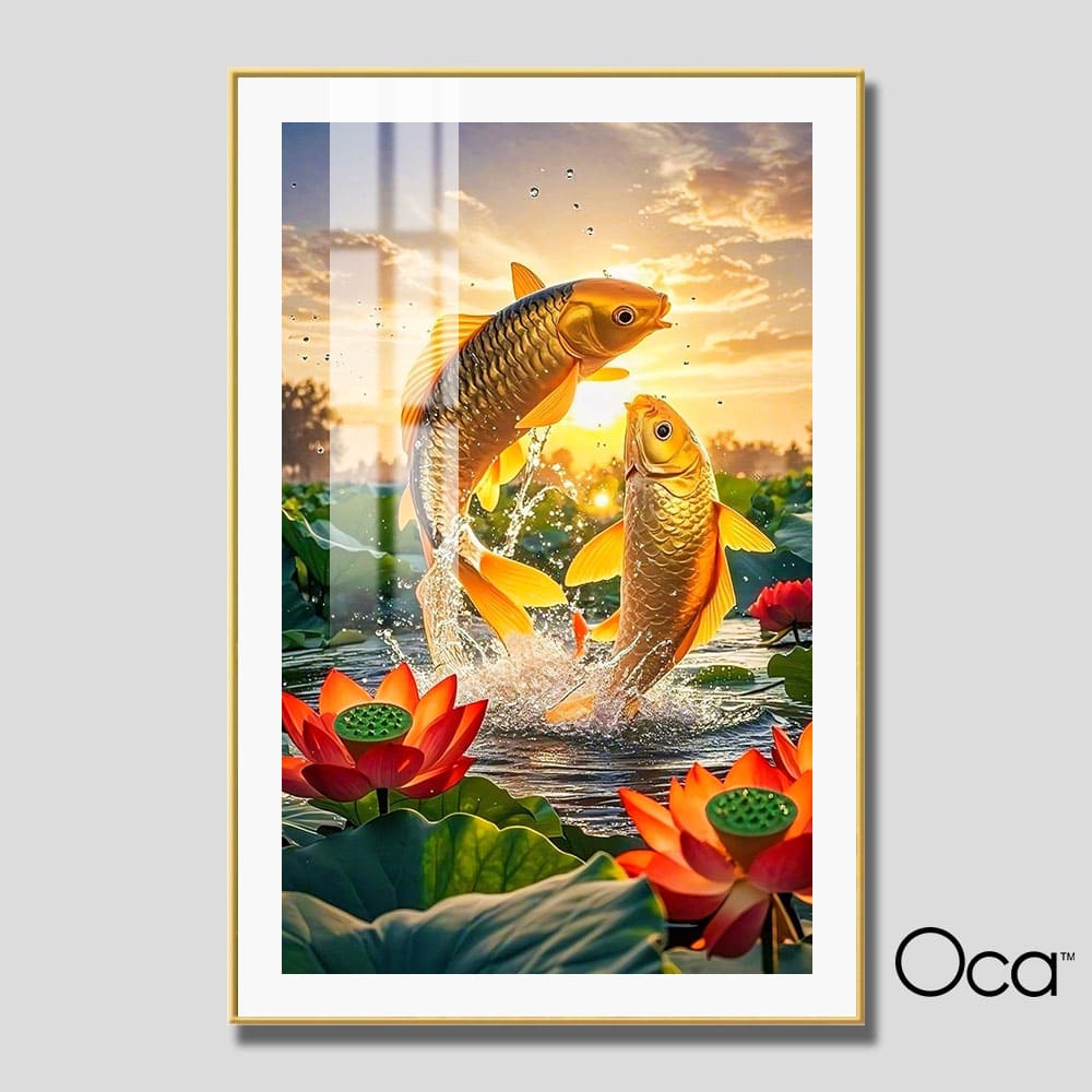 Đôi cá chép trong đầm | Mã T0499 | Oca