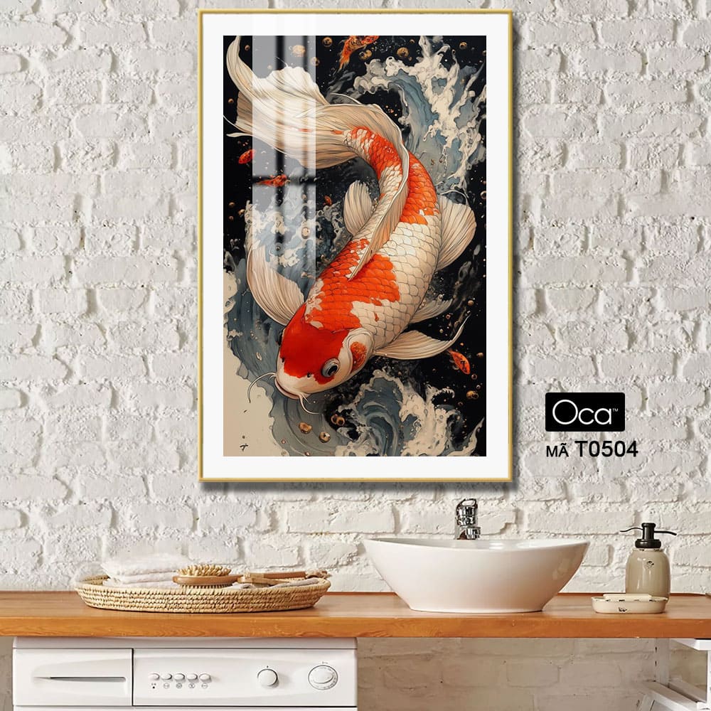 Cá Koi vượt thác | Mã T0504 | Oca - Ảnh 2