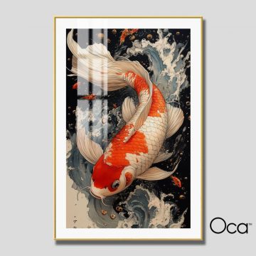 Cá Koi vượt thác | Mã T0504 | Oca