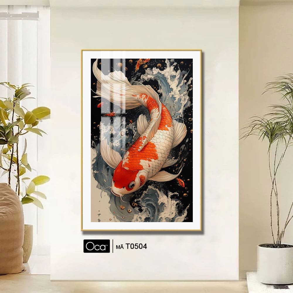 Cá Koi vượt thác | Mã T0504 | Oca - Ảnh 3