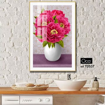 Alternative view of Bình hoa Thược Dược hồng | Mã T0537 | Oca
