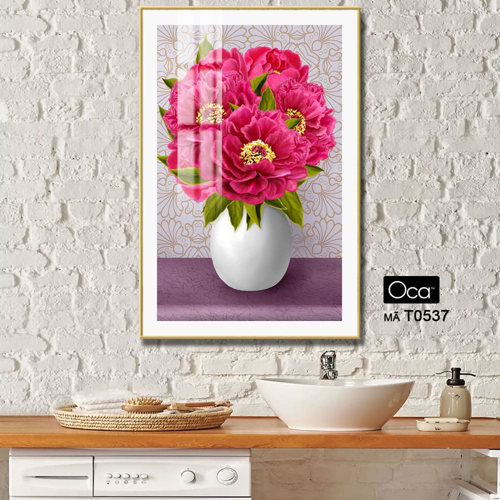 Bình hoa Thược Dược hồng | Mã T0537 | Oca - Ảnh 2