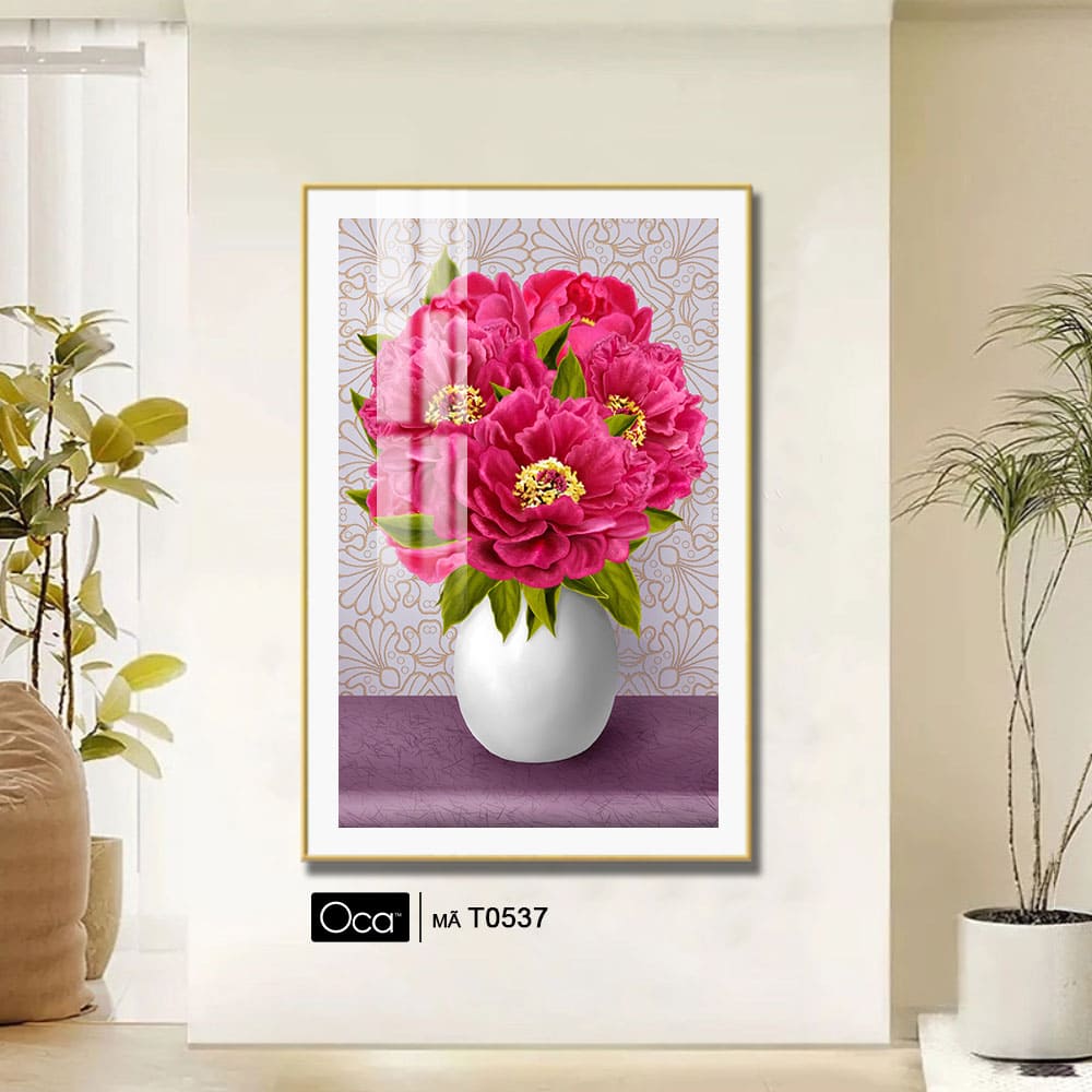 Bình hoa Thược Dược hồng | Mã T0537 | Oca - Ảnh 4