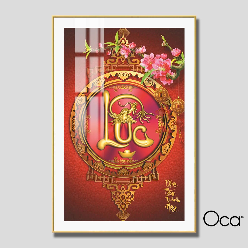 Chữ LỘC tấn vinh hoa | Mã T0542 | Oca