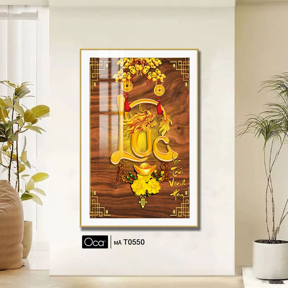 Chữ LỘC tấn vinh hoa | Mã T0550 | Oca - Ảnh 4