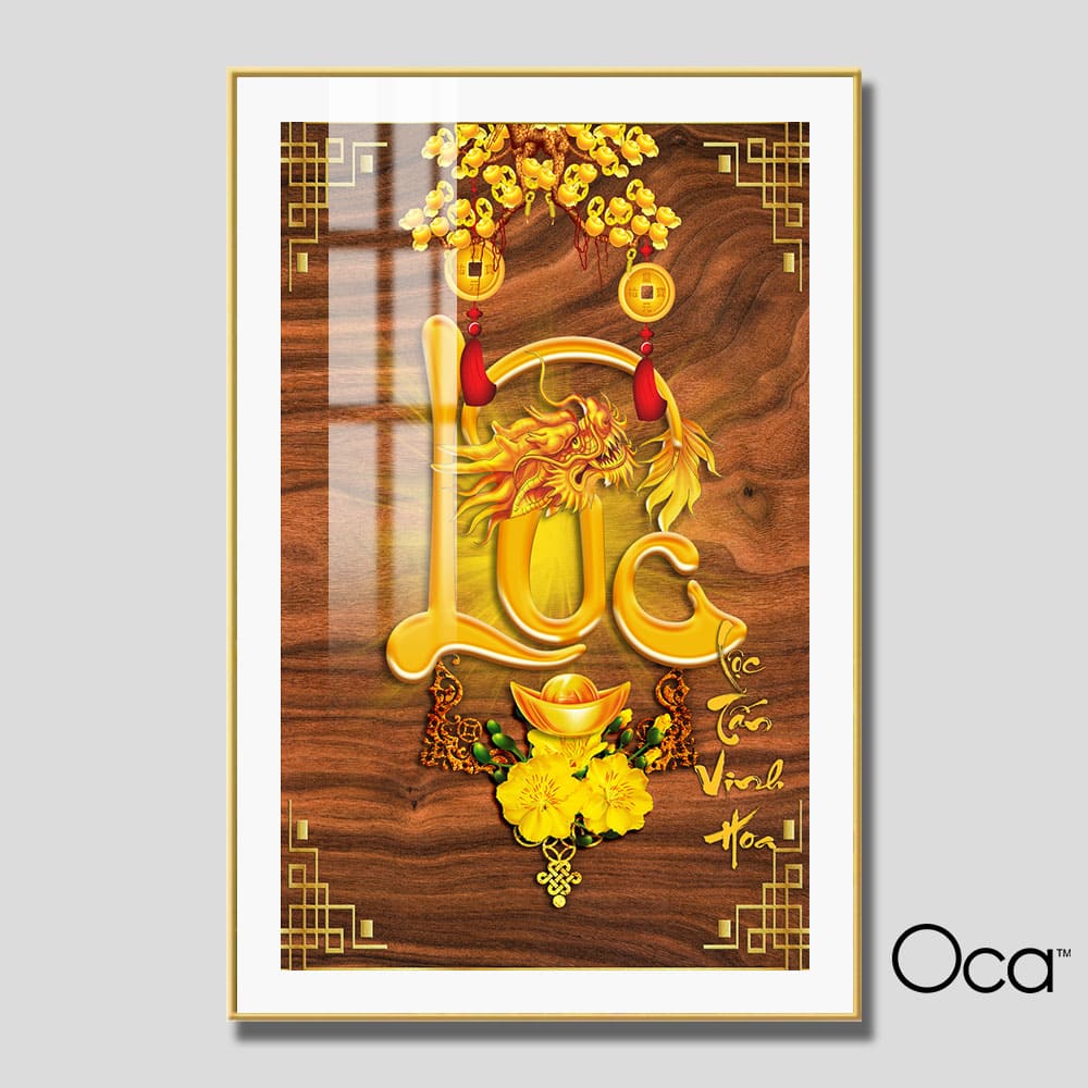 Chữ LỘC tấn vinh hoa | Mã T0550 | Oca